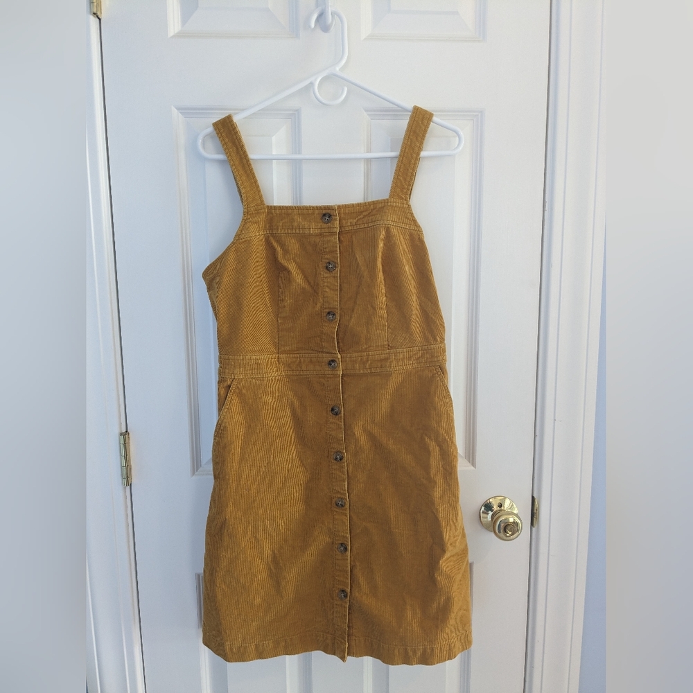 Corduroy pinafore jumper dress